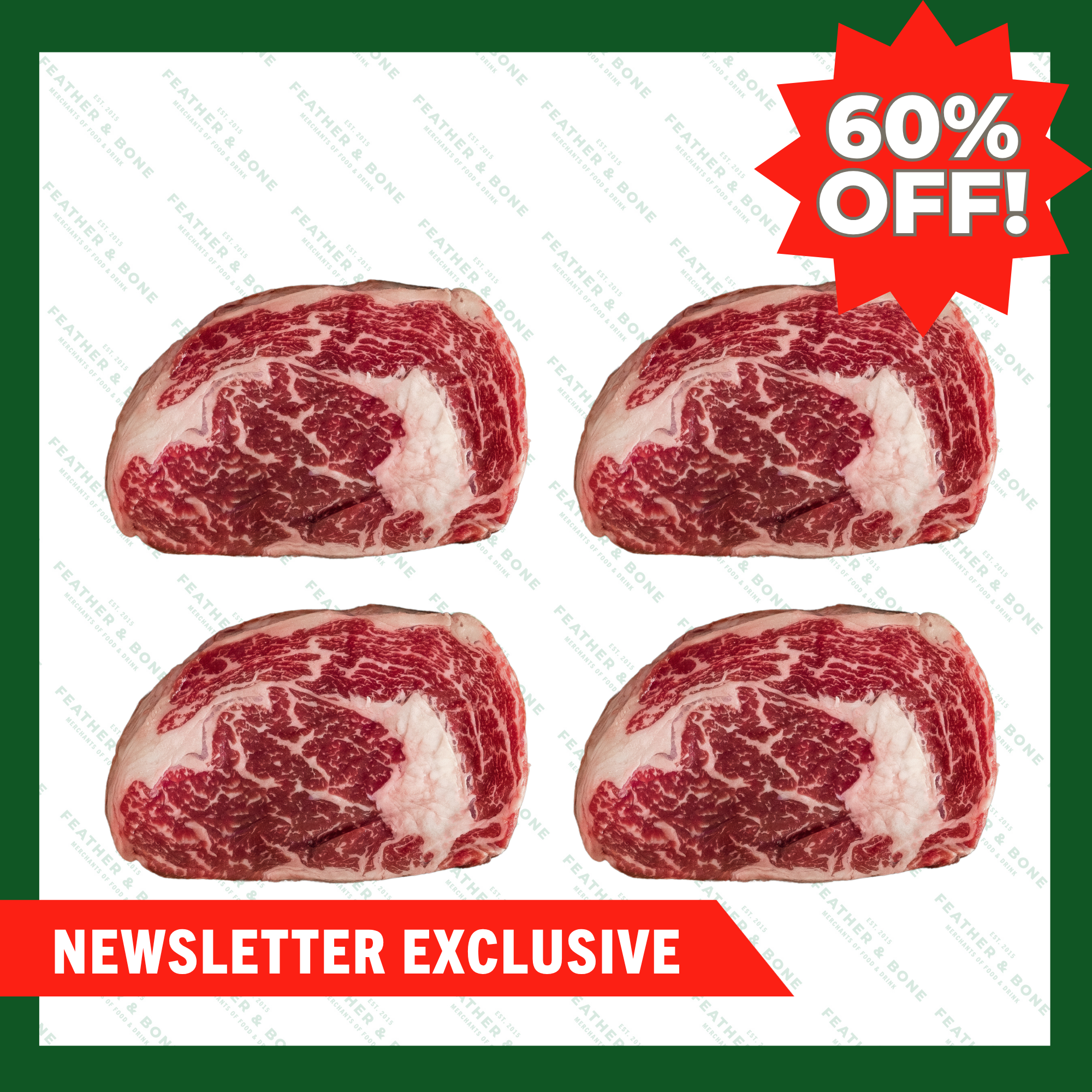 Australian, M4-5 Wagyu Ribeye 350g x 4 (Chilled) (Online Exclusive)