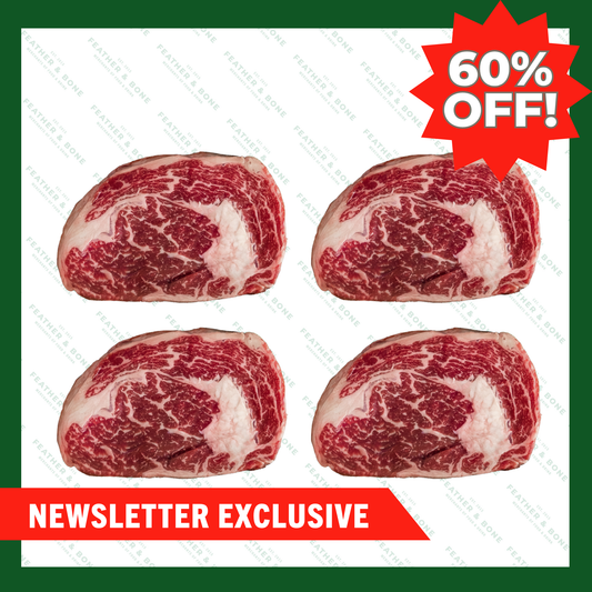 WEEKLY DEAL! Australian, M4-5 Wagyu Ribeye 350g x 4 (Chilled) (Online Exclusive)