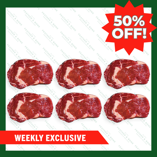 WEEKLY DEAL! Australian Grass fed Ribeye, 230-250g x 6 (Chilled) (Online Exclusive)