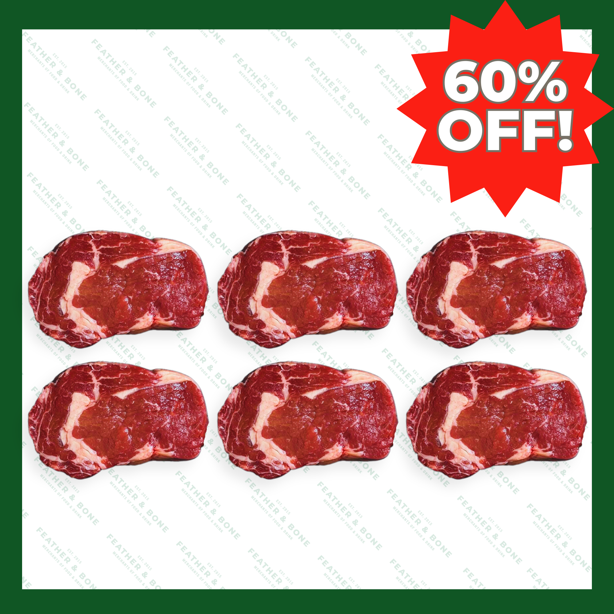 Australian, Grass Fed Ribeye 250g x 6 (Chilled) (Online Exclusive)