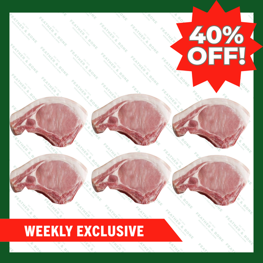 WEEKLY DEAL! Australian, Bone-in Pork Chop 230 - 250g x 6 (Chilled) (Online Exclusive)