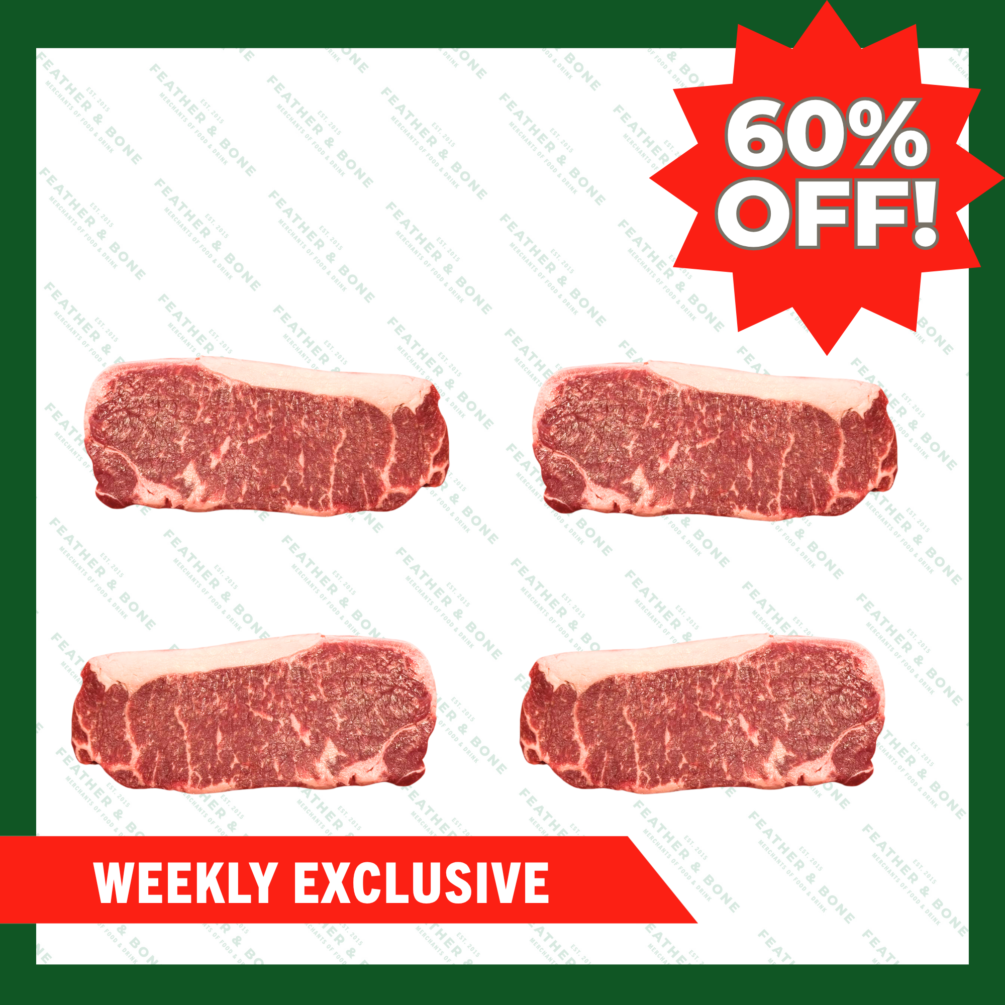 WEEKLY DEAL! Australian Wagyu Sirloin M4-5 350g x 4 (Chilled) (Online Exclusive)