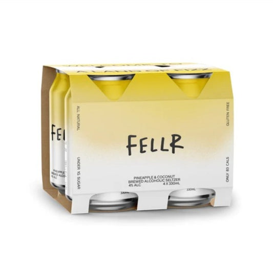 Fellr Pineapple & Coconut Alcoholic Seltzer 330ml