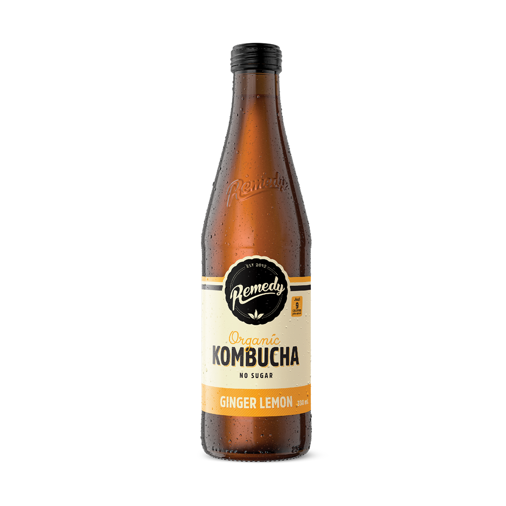 Remedy Organic Kombucha Ginger Lemon 330ml