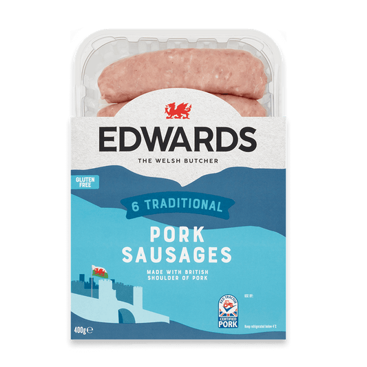 Edwards Traditional Pork Sausages 400g (Frozen)