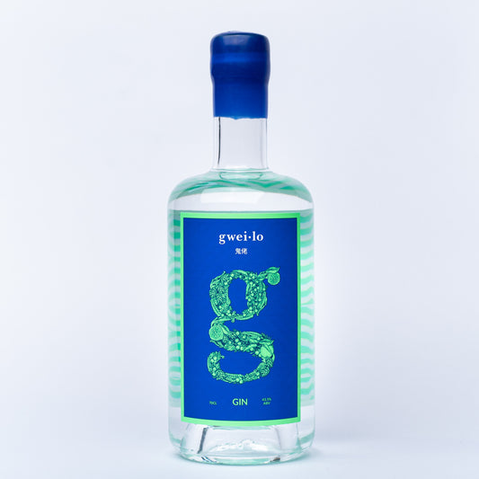 A 700ml bottle of Gweilo Gin.