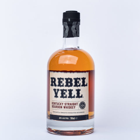 A bottle of Rebel Yell Kentucky Straight Bourbon Whiskey 700ml.