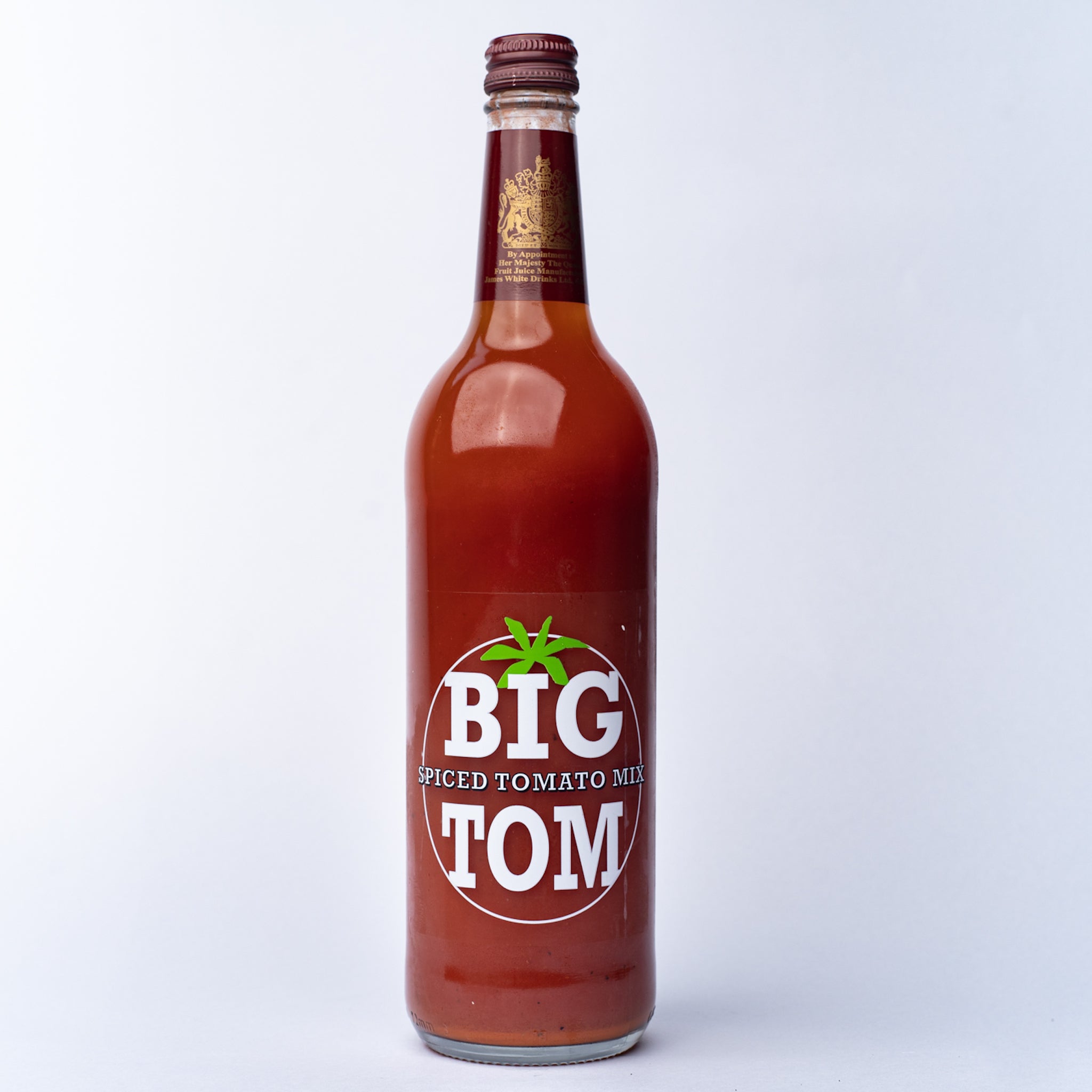 A bottle of Big Tom Spiced Tomato Mix 750ml.