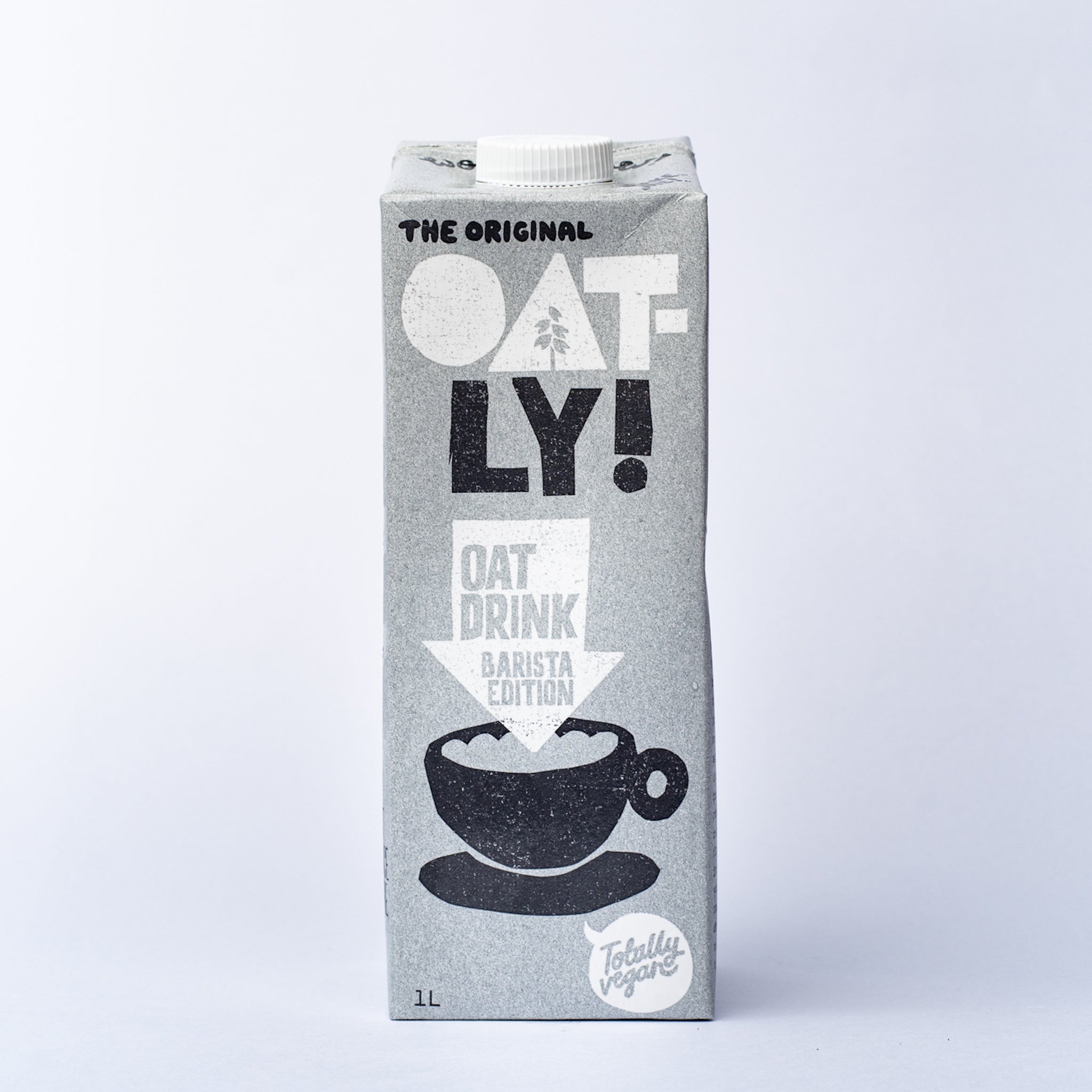 A 1l tetra pack of Oatly Barista Edition.