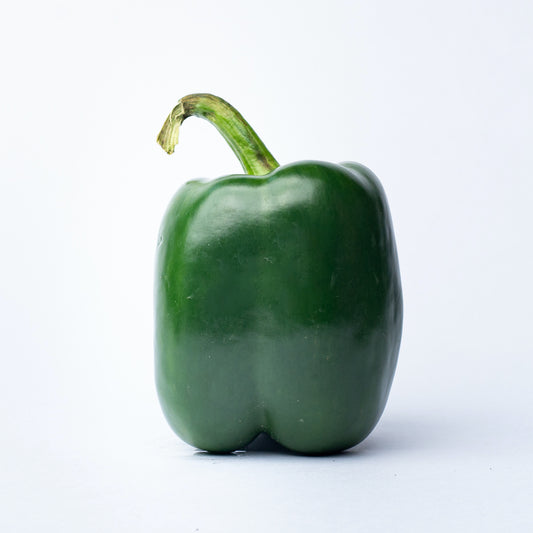 A dark green capsicum pepper.