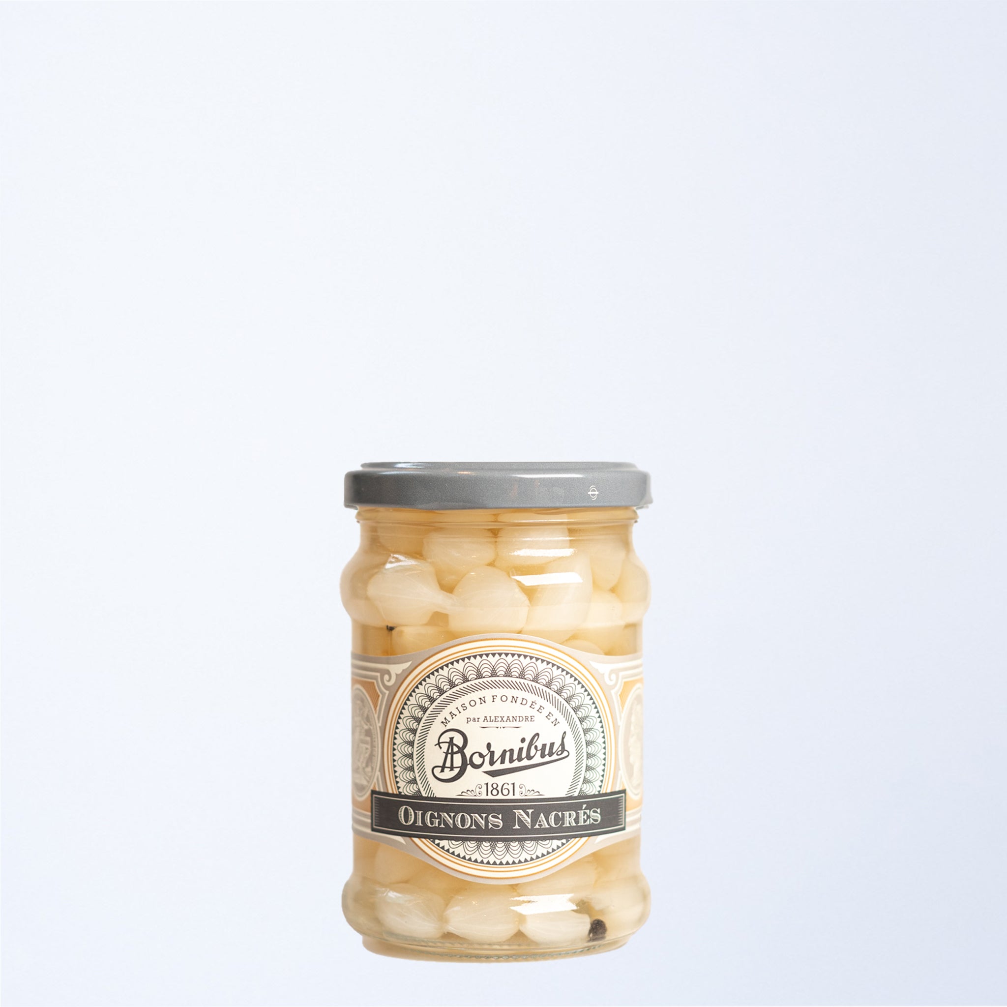 A jar of Bornibus Pearl Onions 260g.