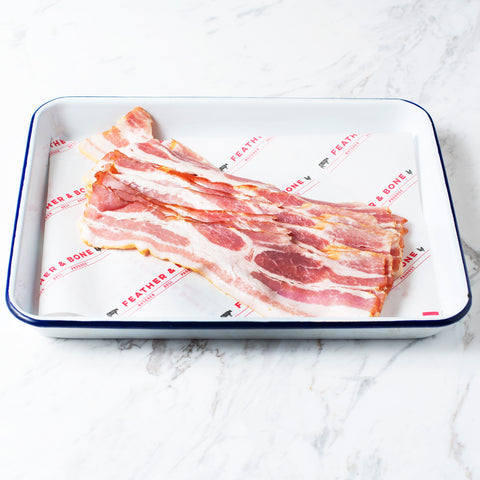 A tray of Streaky Breakfast Bacon 500g.