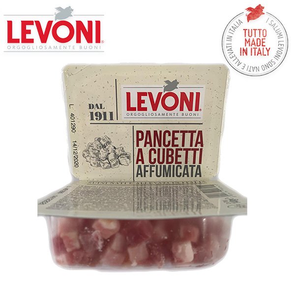 Levoni Diced Smoked Pork Belly 140g