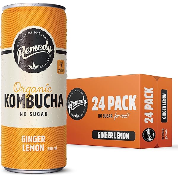 Remedy Organic Kombucha Ginger Lemon 250ml