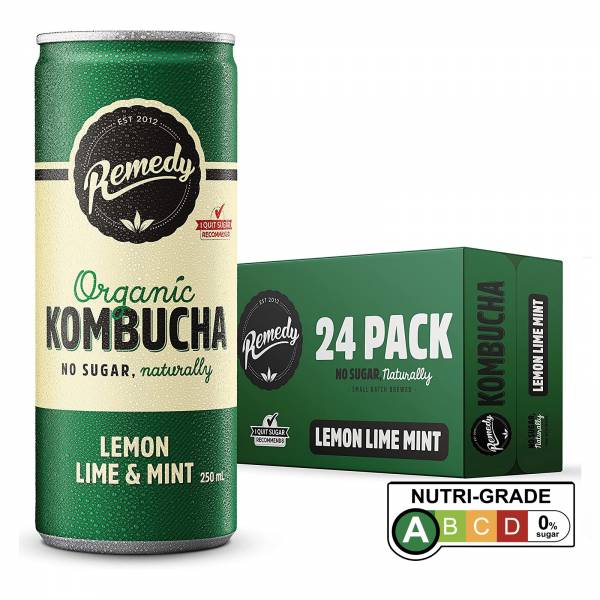 Remedy Organic Kombucha Lemon, Lime & Mint 250ml