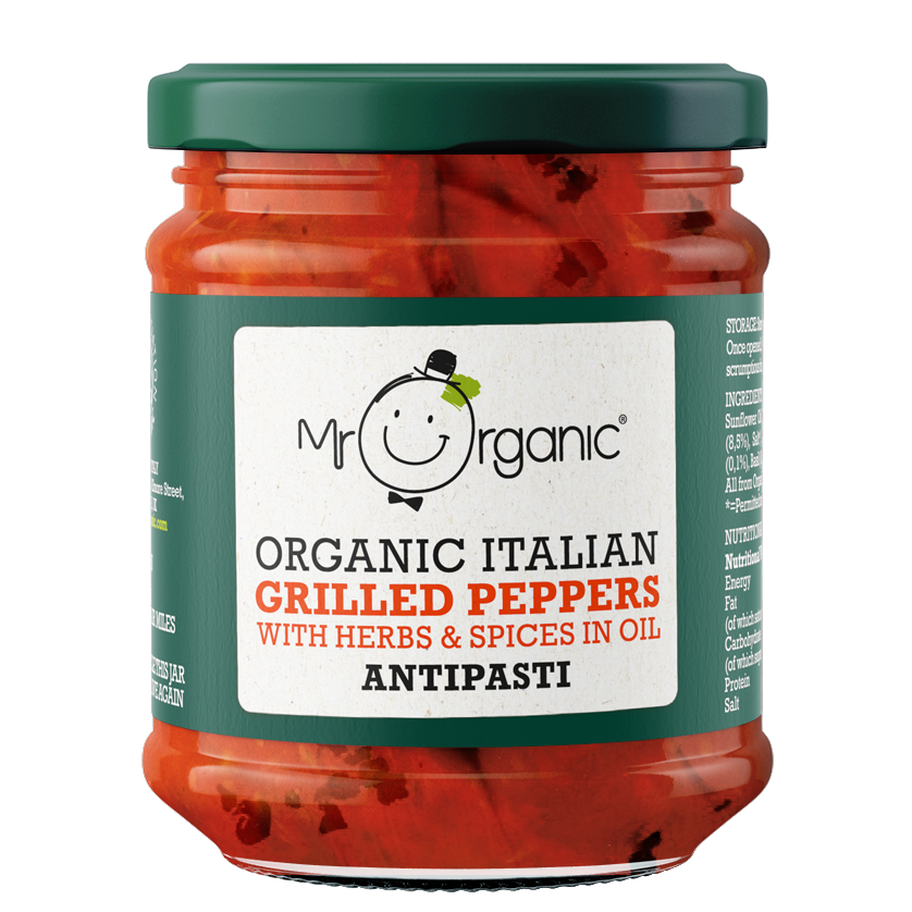Mr Organic Italian Grilled Peppers 190g