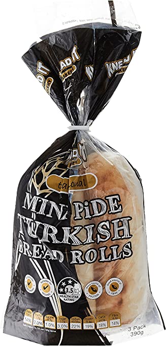 Knead it Mini Pide Turkish Bread Rolls 3pc (Frozen)