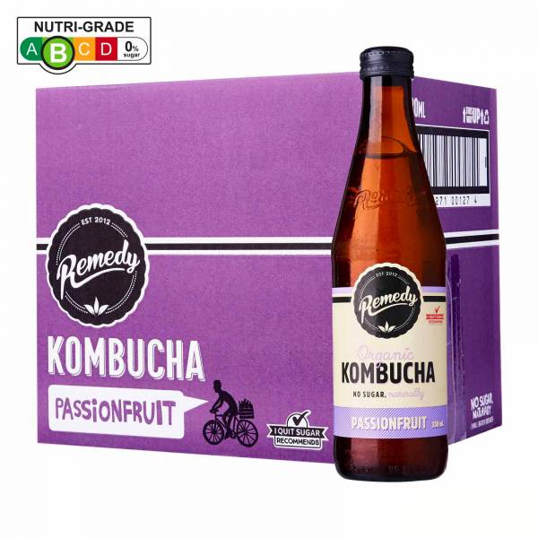 Remedy Organic Kombucha Passionfruit 330ml