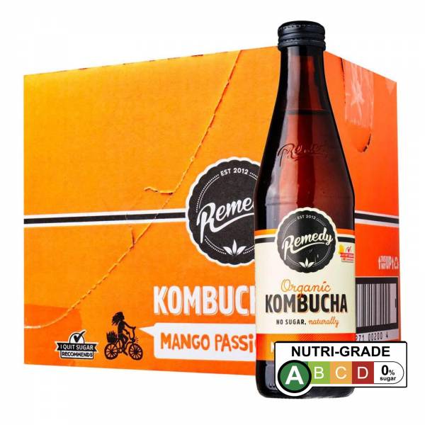 Remedy Organic Kombucha Mango Passion 330ml