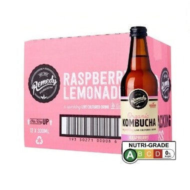 Remedy Organic Kombucha Raspberry Lemonade 330ml