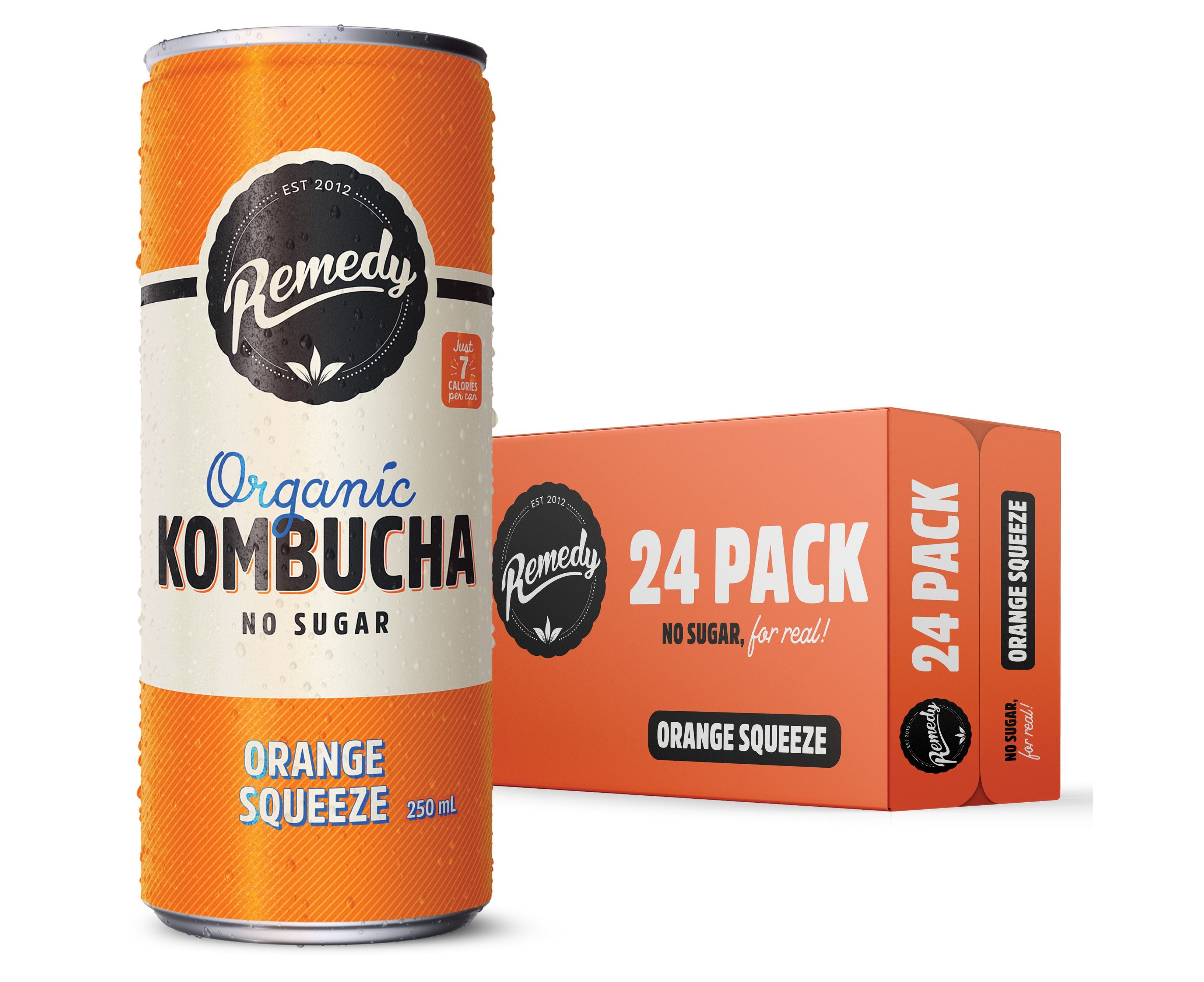 Remedy Organic Kombucha Orange Squeeze 250ml