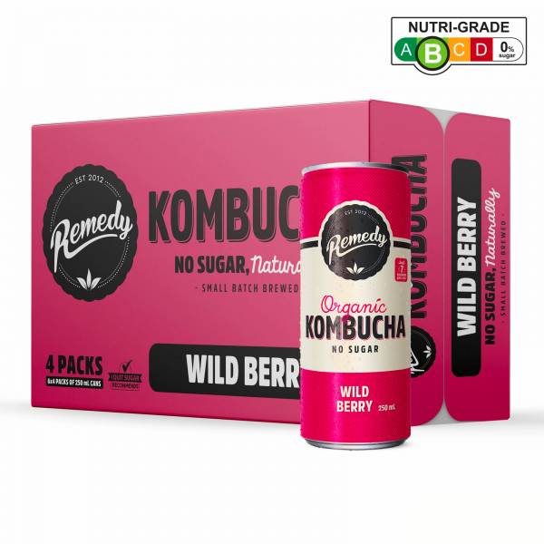 Remedy Organic Kombucha Wild Berry 250ml